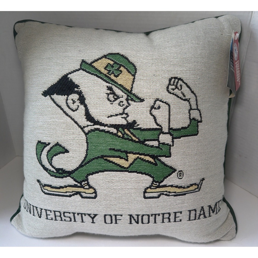 Tapestry Notre Dame Fighting Irish ND Throw Pillow  15" Collegiate Licensed Prod